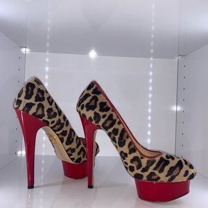 Charlotte Olympia Platform Leopard Heels 37.5